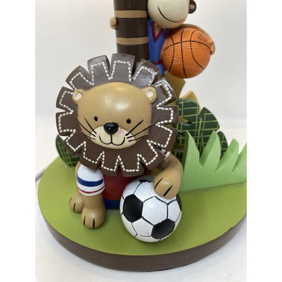 Lamb & Ivy Children’s Nursery Lamp Lion Monkey Soccer Basketball Baby Bedroom - Picture 3 of 10